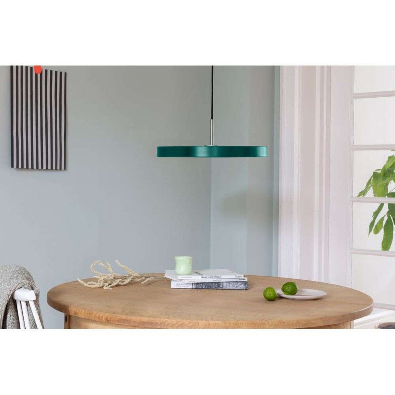 Asteria Plus pendellampe, Ø 30 cm, grønn/stål - UMAGE - Stue - Metall