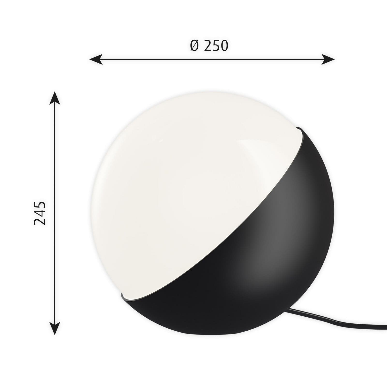 VL Studio bordlampe, Ø 25 cm, svart, dimbar - Louis Poulsen - Stue - Design - Metall