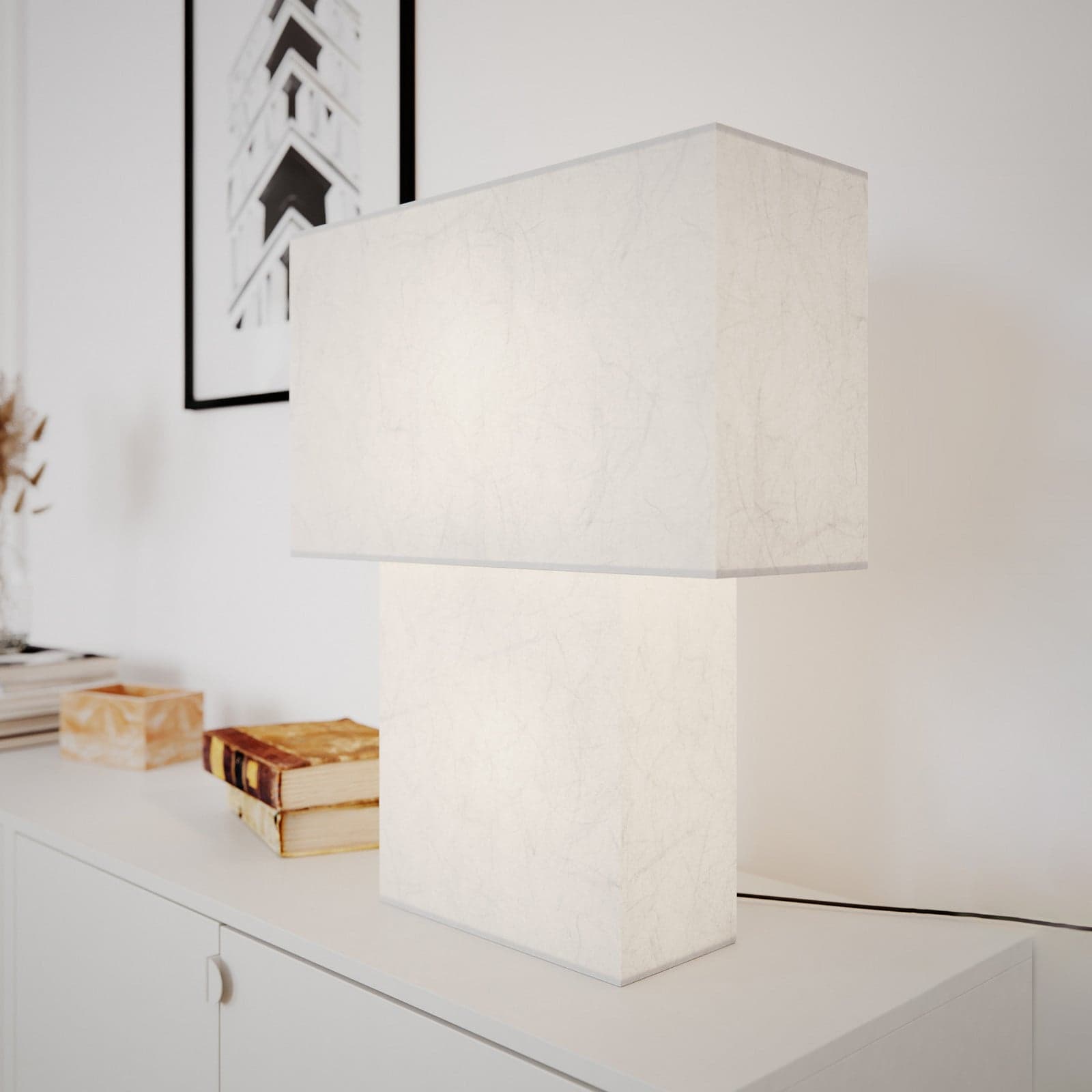 iSquare Bordlampe H50 Hvit - By Rydéns - Stue - Papir / kartong - Med flere lyskilder