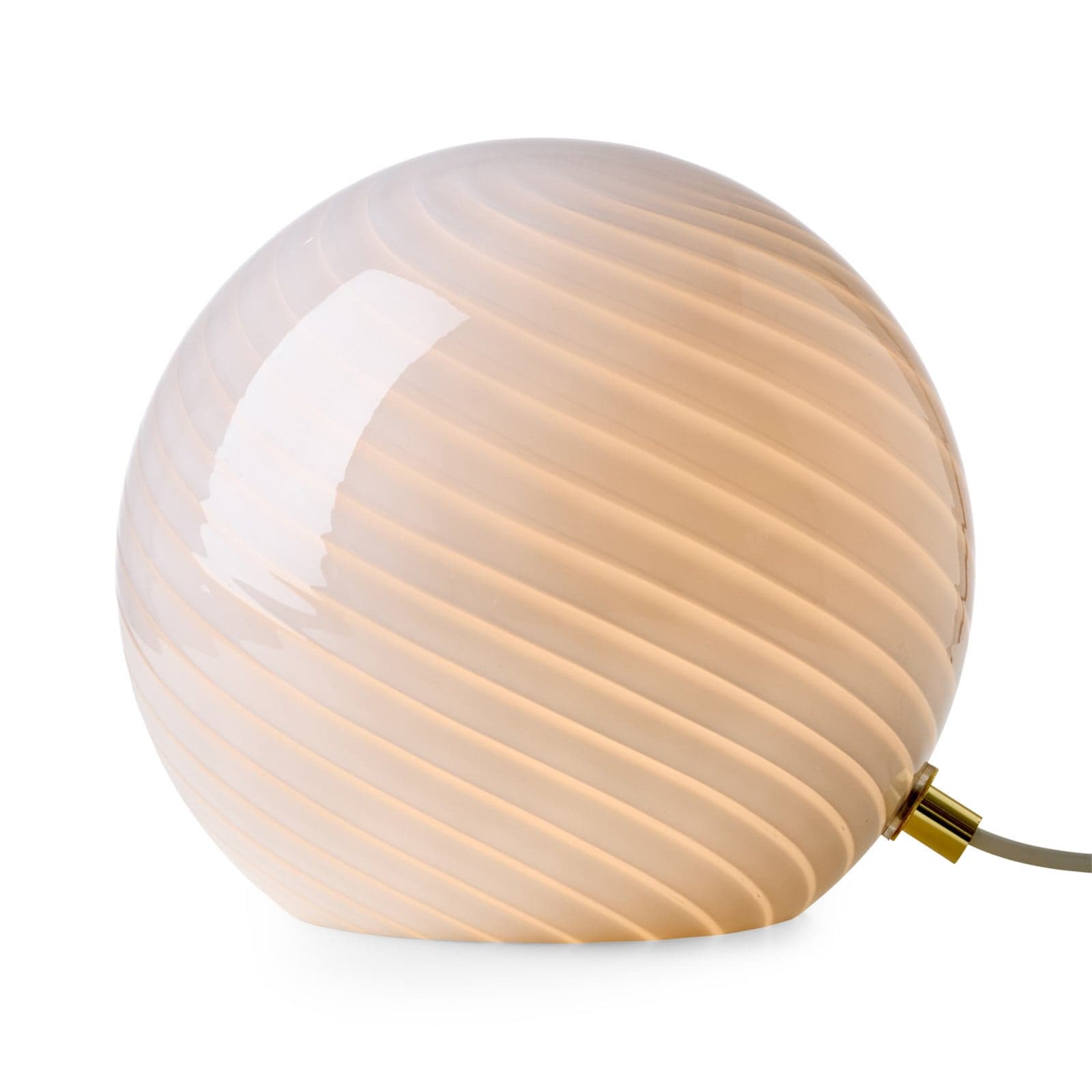 CANDY bordlampe, grå, Ø 20 cm, glass, E14 – Halo Design - Stue - Med en lyskilde
