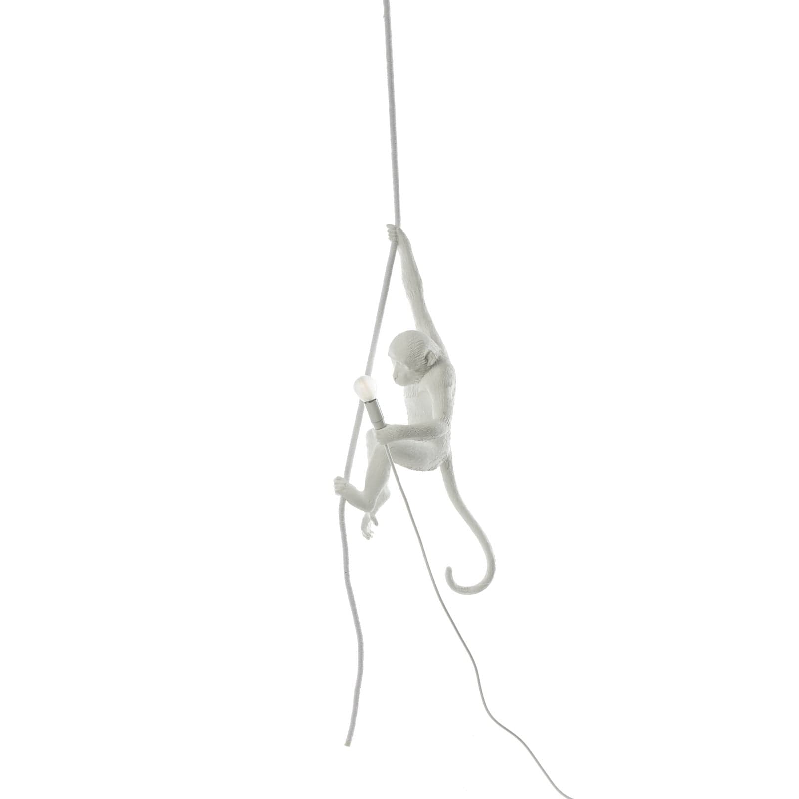 Monkey With Rope Pendel Hvit - Seletti Monkey Lamp - Stue - Design - Plast
