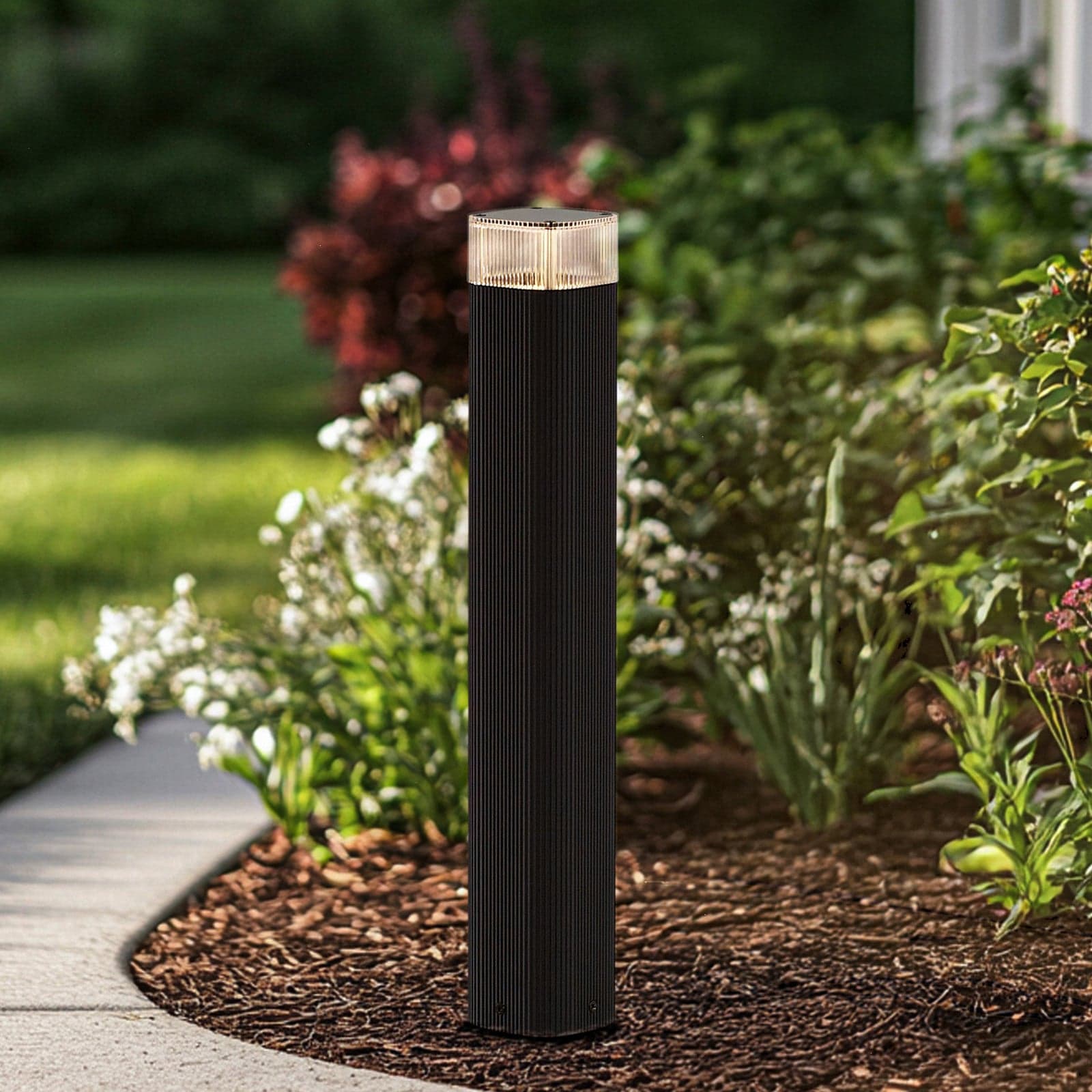 Halvar veilampe, svart, 50 cm, GU10, IP65 – Lindby - Terrasse - Moderne - Metall - Kantet