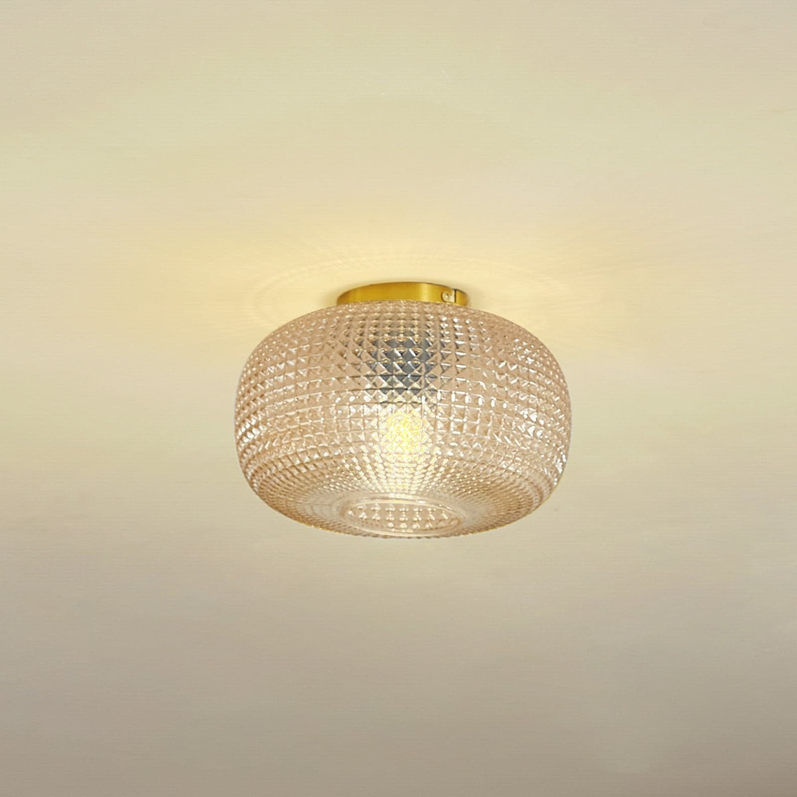 Hildur taklampe Ø 25 cm rav glass - Lindby - Spisestue - Med en lyskilde