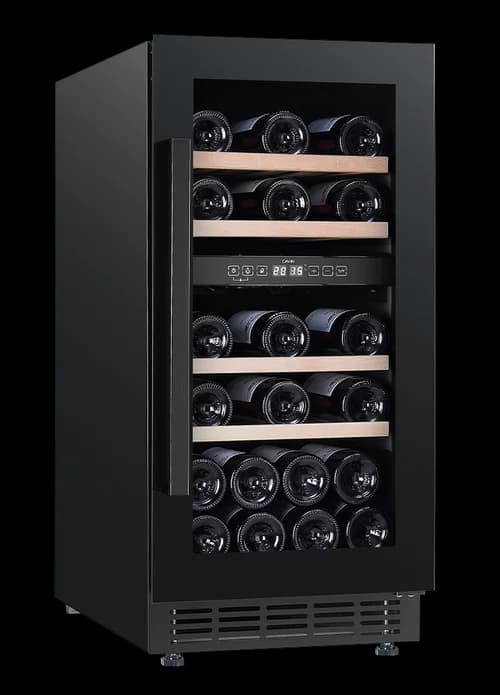 Innbyggbart vinskap - Arctic Collection 40D Fullglass Black - Cavin