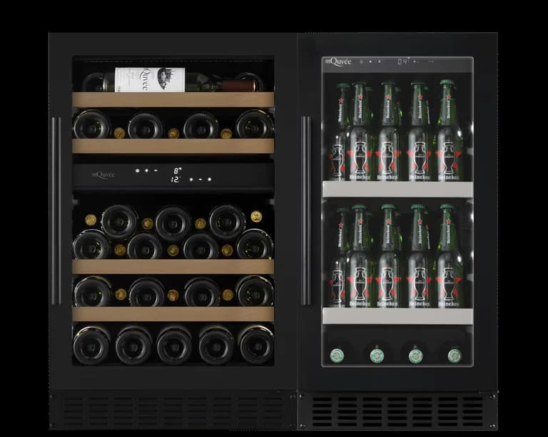 Kombinasjonspakke med vin- og ølskap 90 - Svart - mQuvée