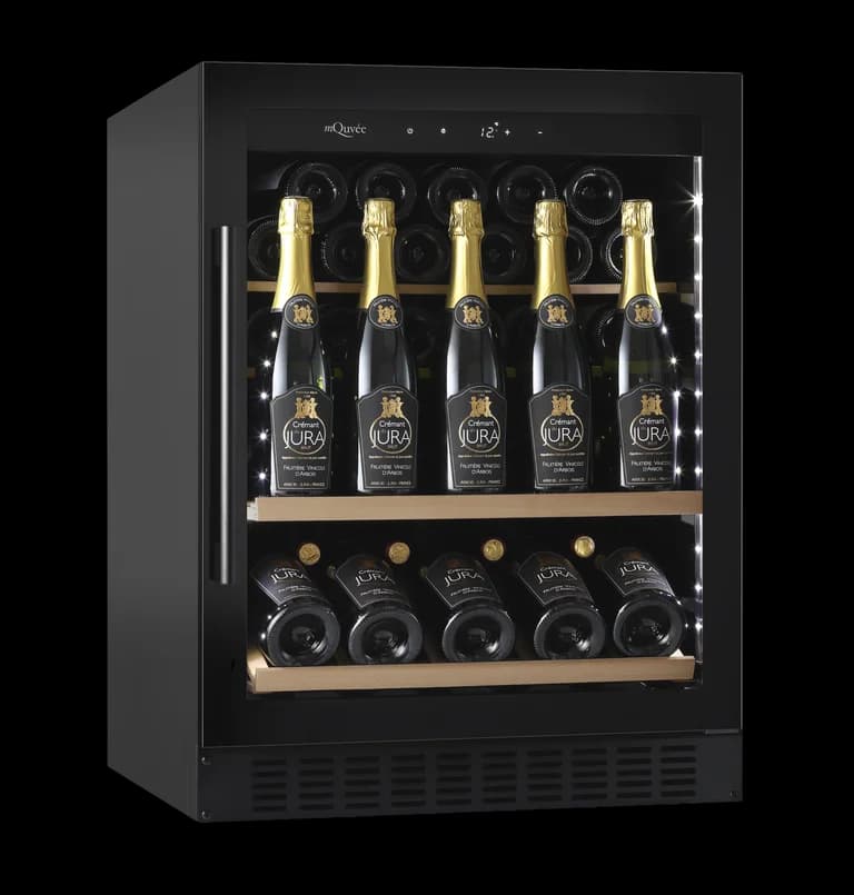 Innbyggbart champagneskap - WineCave 700 60S Anthracite Black - mQuvée