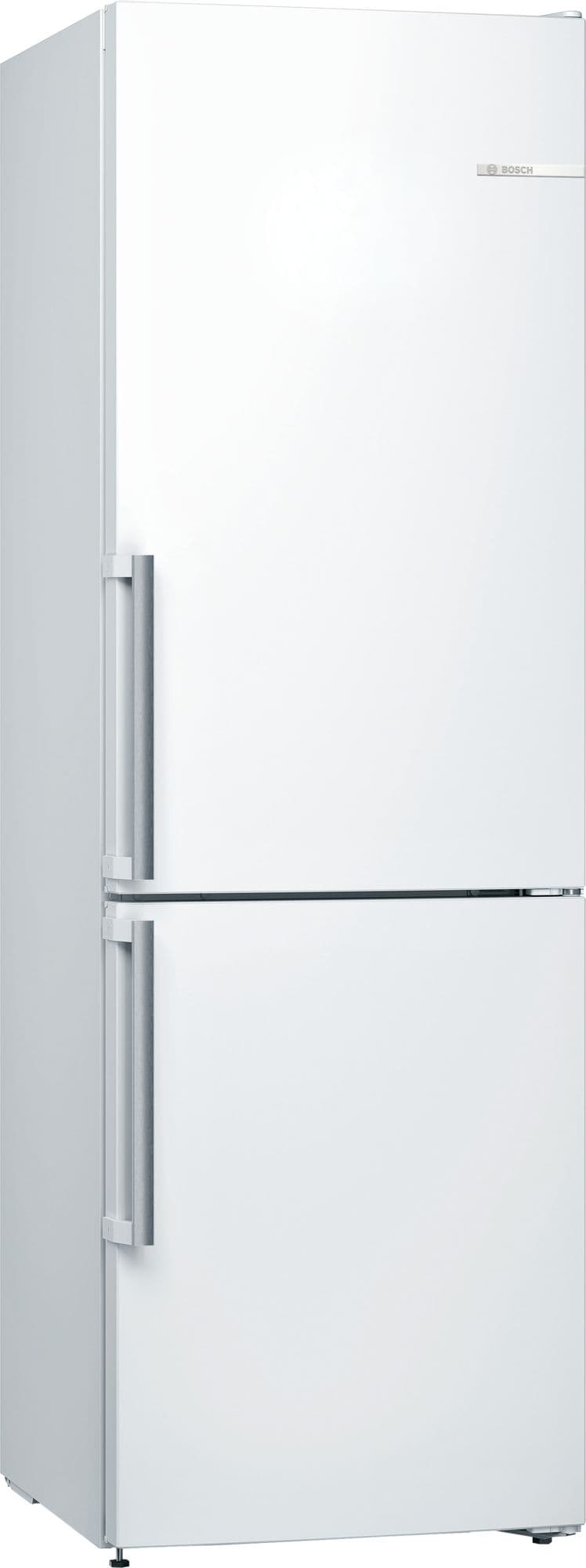 Bosch Serie 4 Frittstående kombiskap 186 x 60 cm Hvit KGV366WEP