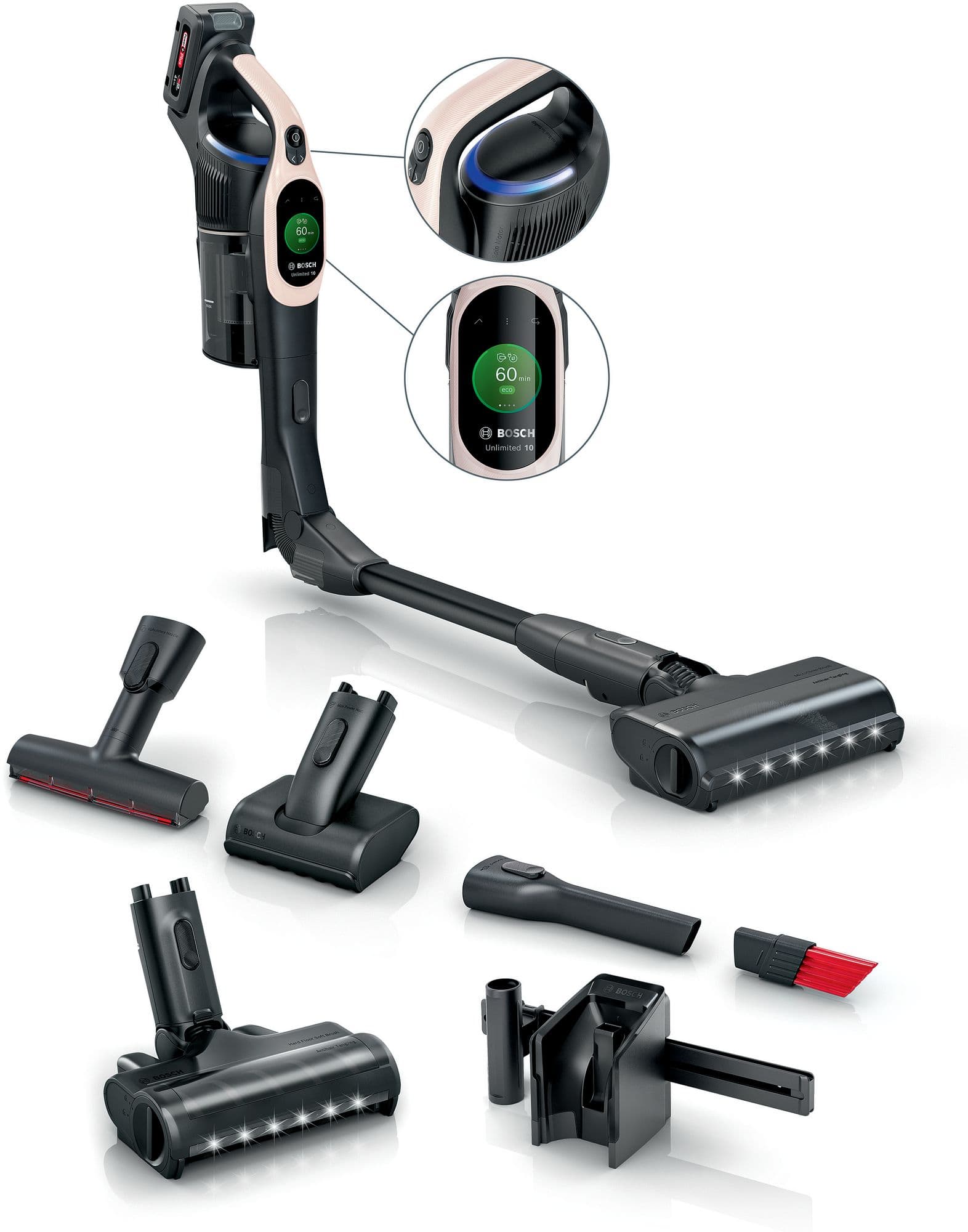 Bosch Oppladbar støvsuger Unlimited 10 Puderrose BKS1041RHF