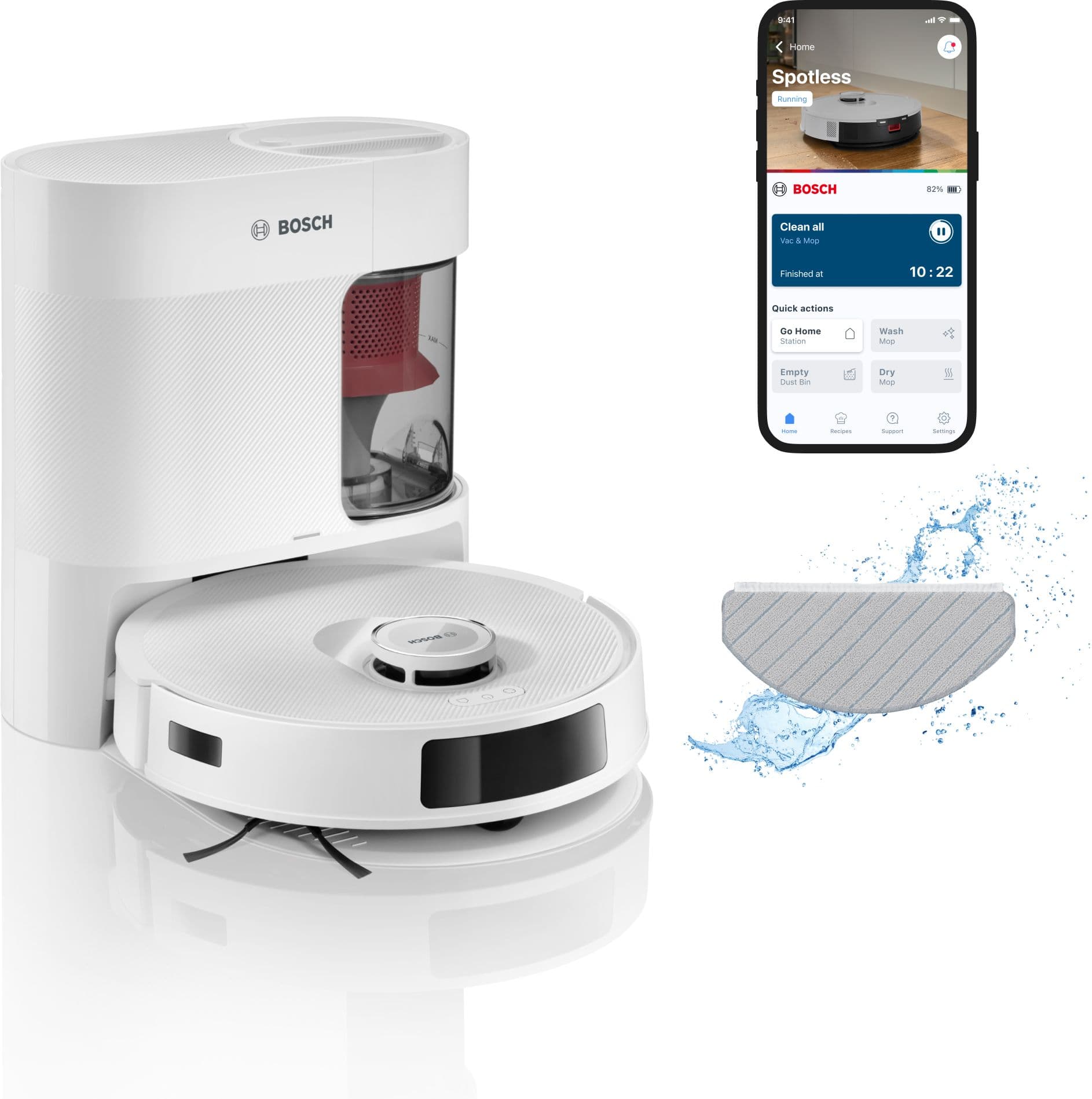 Bosch robotstøvsuger Spotless Advanced + BCRD2W