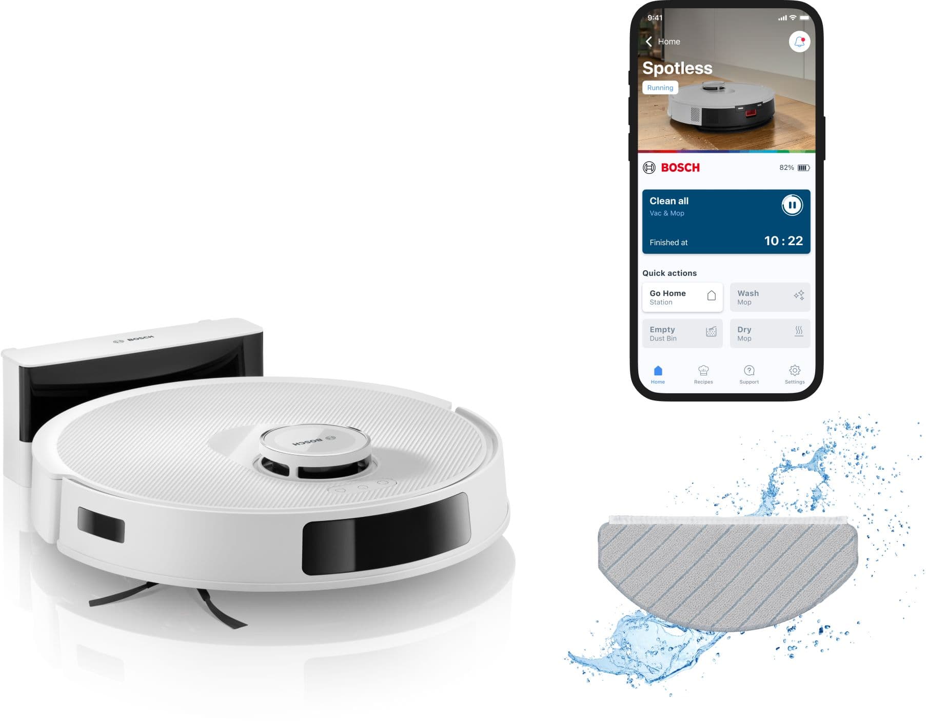 Bosch robotstøvsuger Spotless Advanced BCRC2W