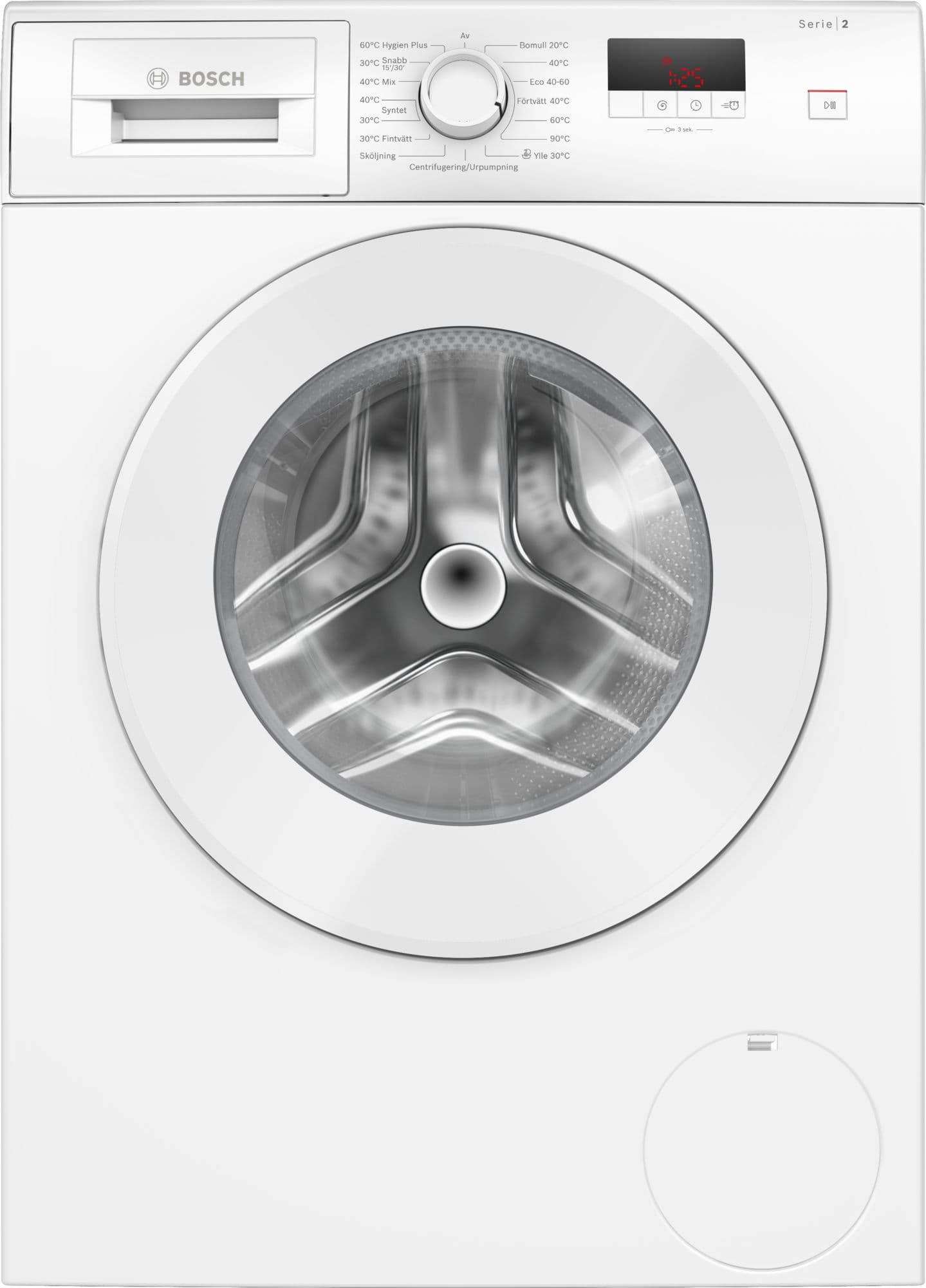 Bosch Serie 2 Vaskemaskin, frontmatet 8 kg maks. 1400 o/min WGE0340LSN