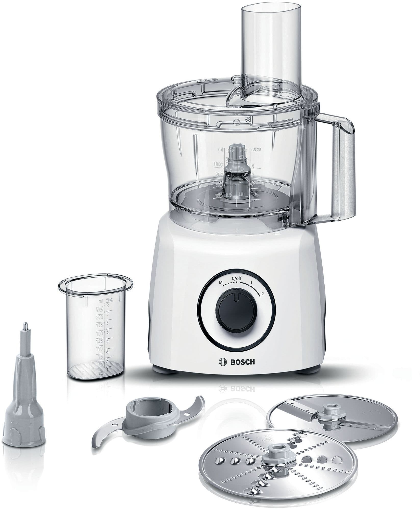 Bosch Food processor MultiTalent 3 800 W Hvit, hvit MCM3110W