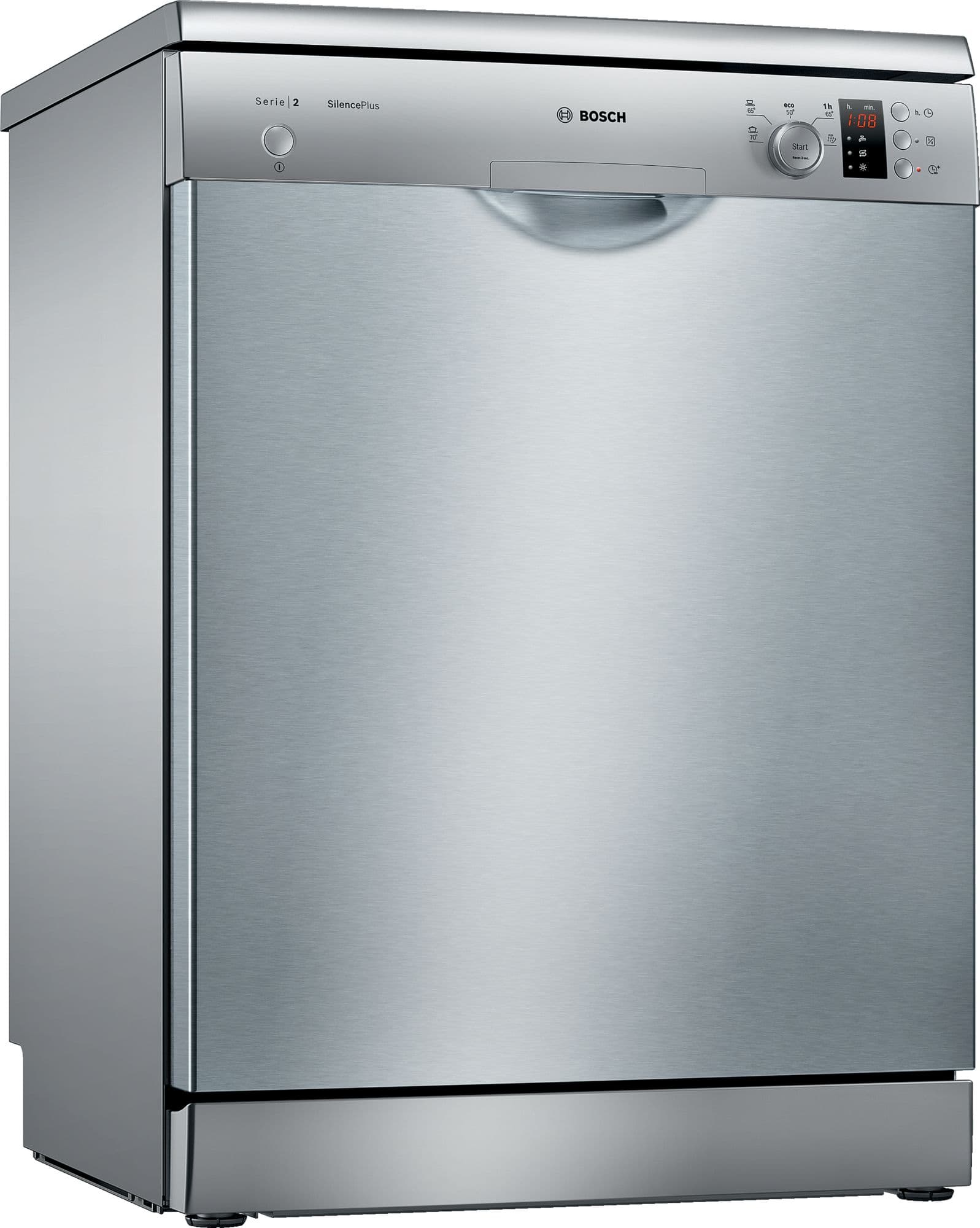 Bosch Serie 2 Frittstående oppvaskmaskin 60 cm Børstet stål med anti-fingeravtrykk SMS25AI05E