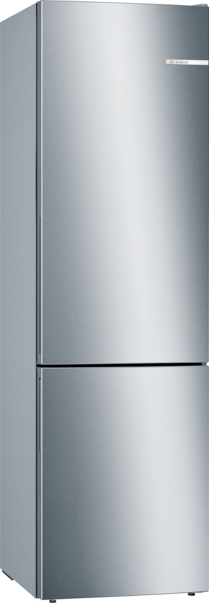 Bosch Serie 6 Frittstående kombiskap 201 x 60 cm Børstet stål med anti-fingeravtrykk KGE39AICA