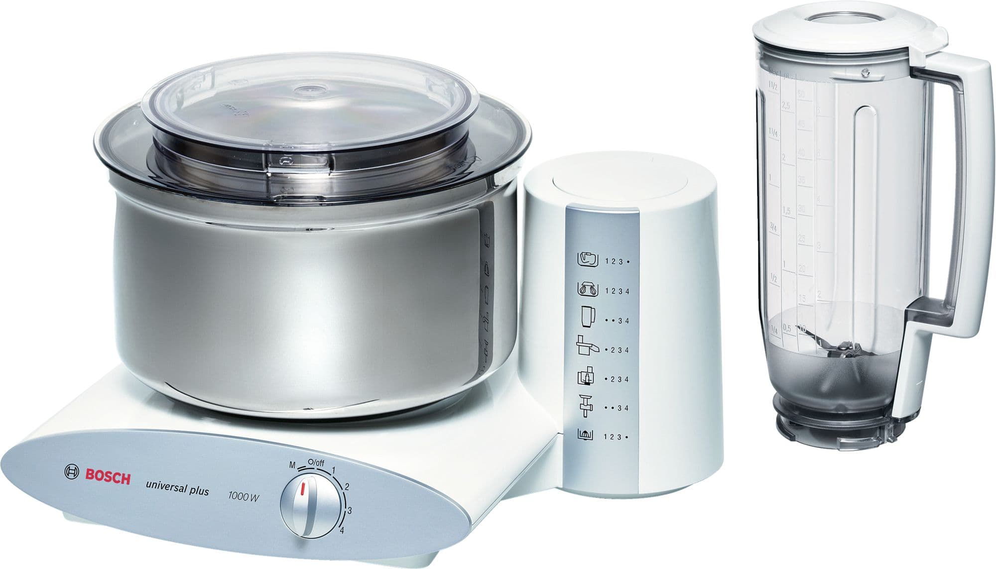 Bosch Kjøkkenmaskin MUM6 1000 W Hvit, sølv MUM6N21