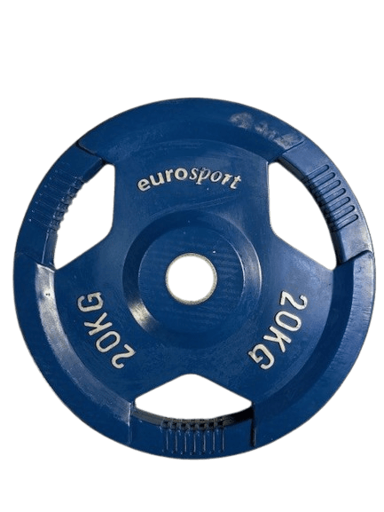 Vektplate gummiblå 20 kg 50 mm