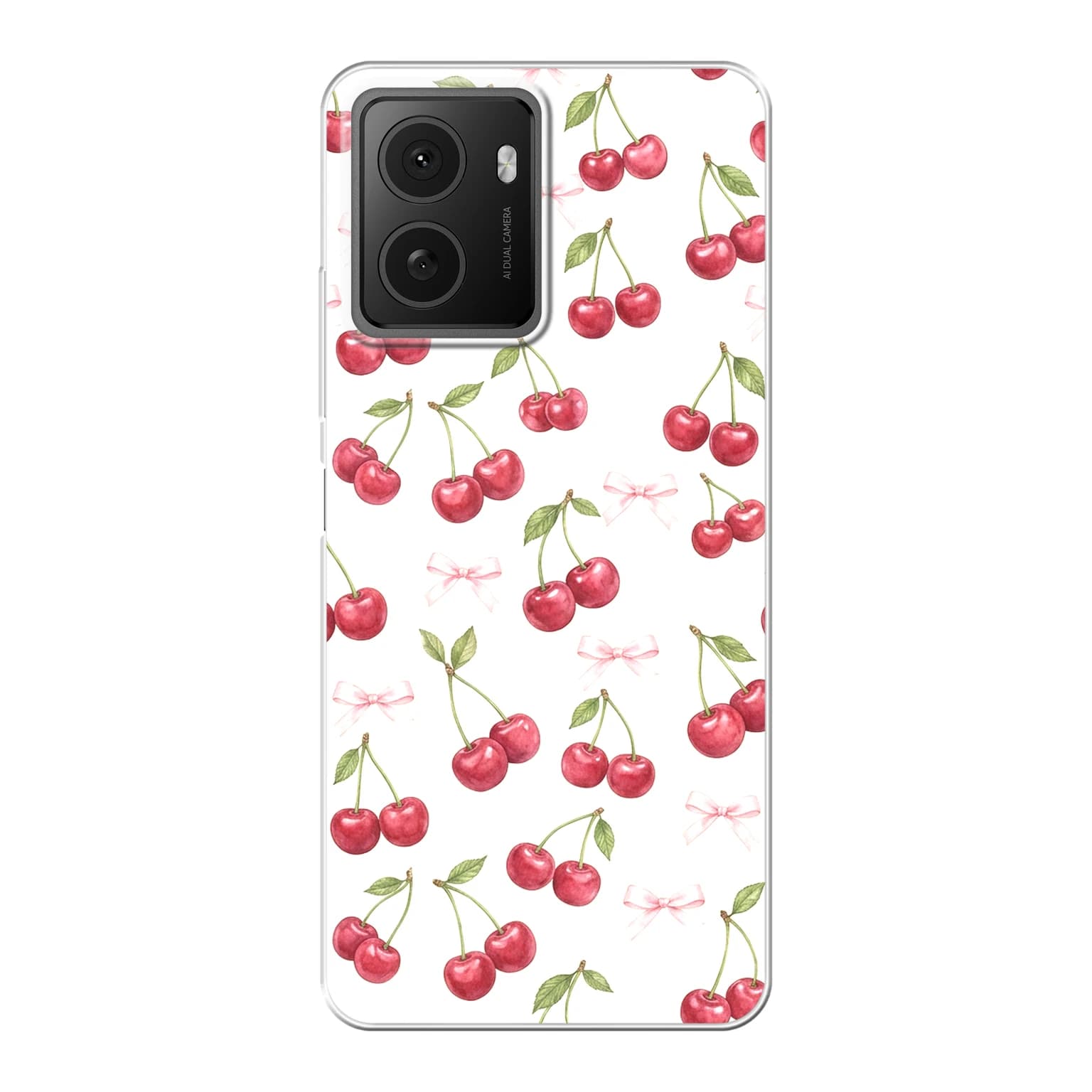 Transparent mjukt skal med namn för HMD Pulse Pro - Motiv: Cherry Bow Toss Design (tryckt design)