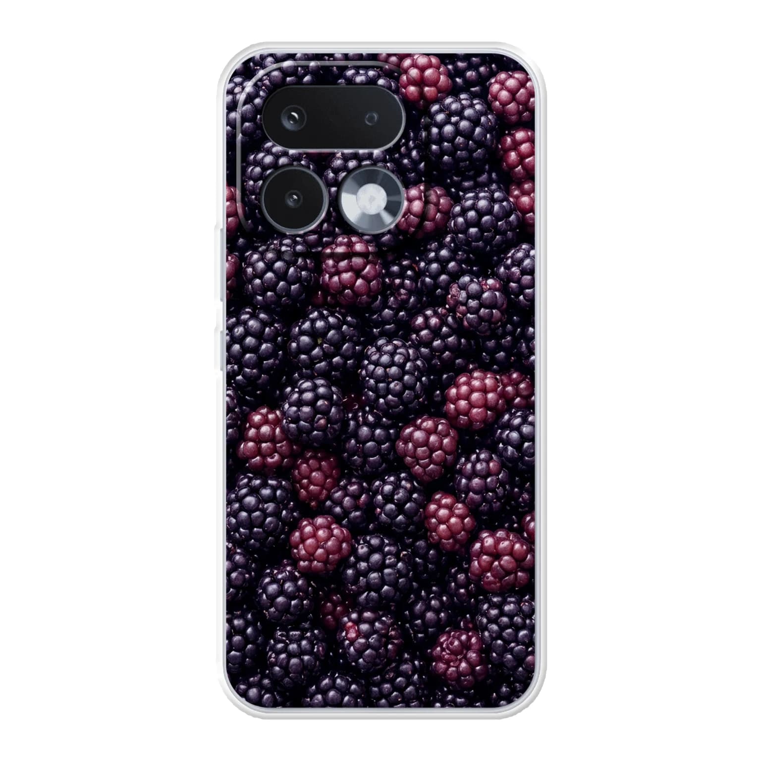 Transparent mjukt skal med namn för realme 16 Pro - Motiv: Blackberry Tumble Design (tryckt design)