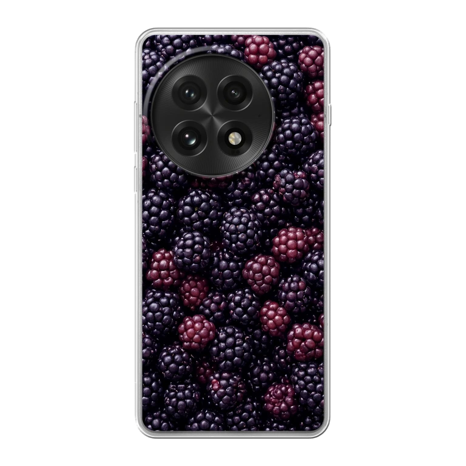 Transparent mjukt skal med namn för OnePlus 13 - Motiv: Blackberry Tumble Design (tryckt design)