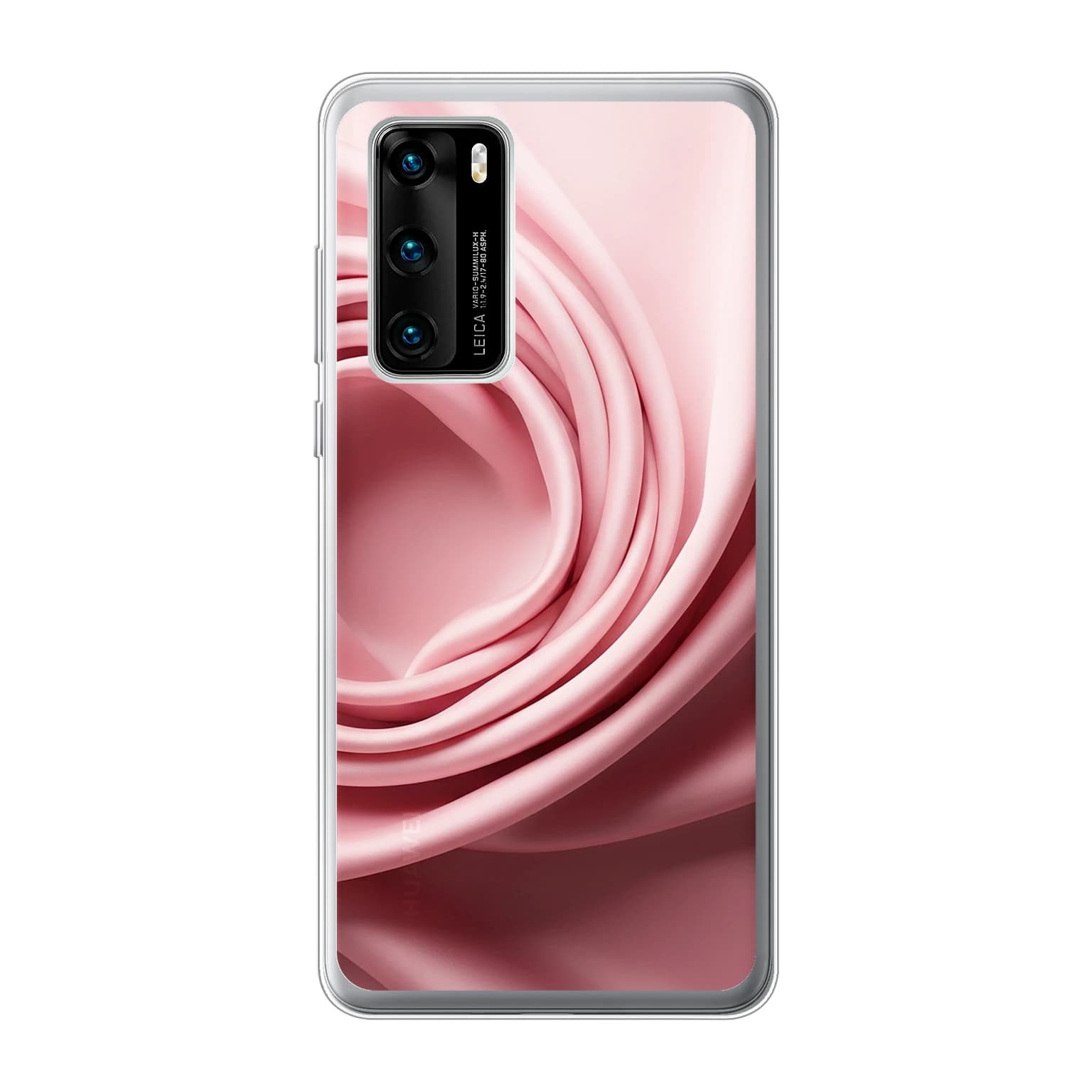 Transparent mjukt skal med namn för Huawei P40 - Motiv: Peony Charmeuse Bloom Design (tryckt design)