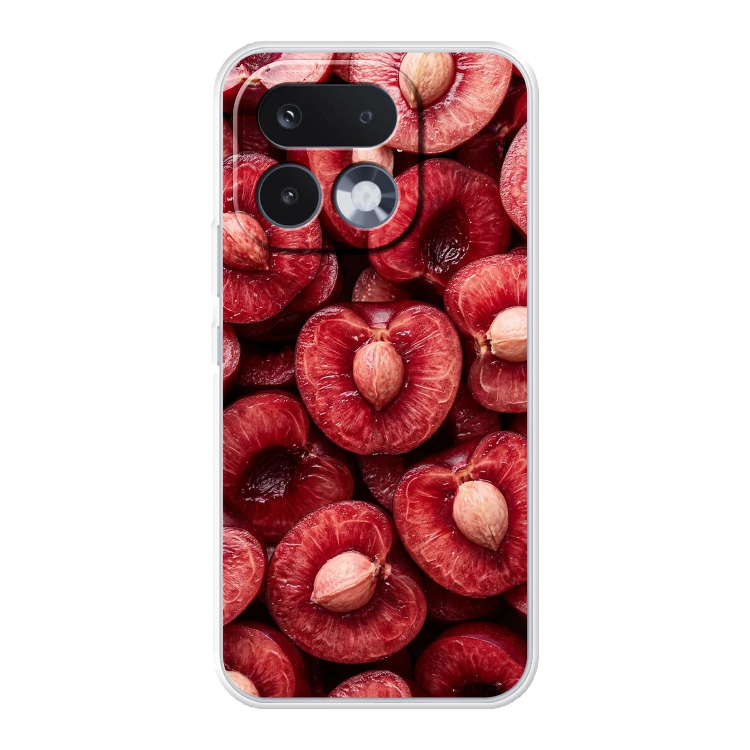 Transparent mjukt skal med namn för realme 16 Pro - Motiv: Cherry Cut Design (tryckt design)