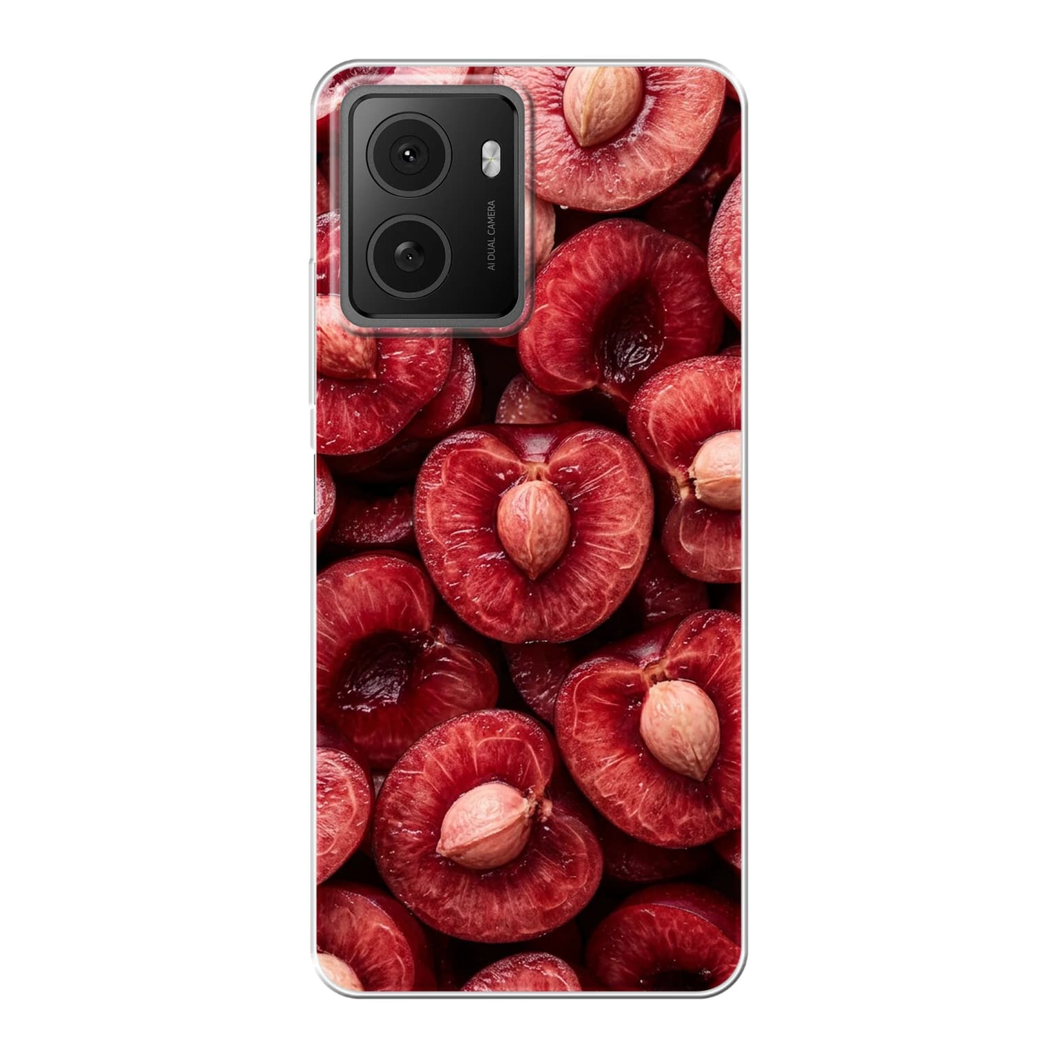 Transparent mjukt skal med namn för HMD Pulse Pro - Motiv: Cherry Cut Design (tryckt design)