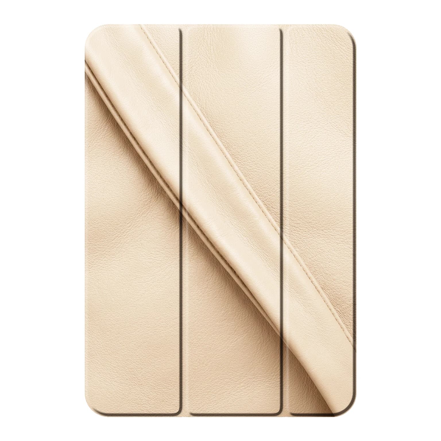 Smart Folio-fodral för iPad mini 2021 - Beige Leather Strap