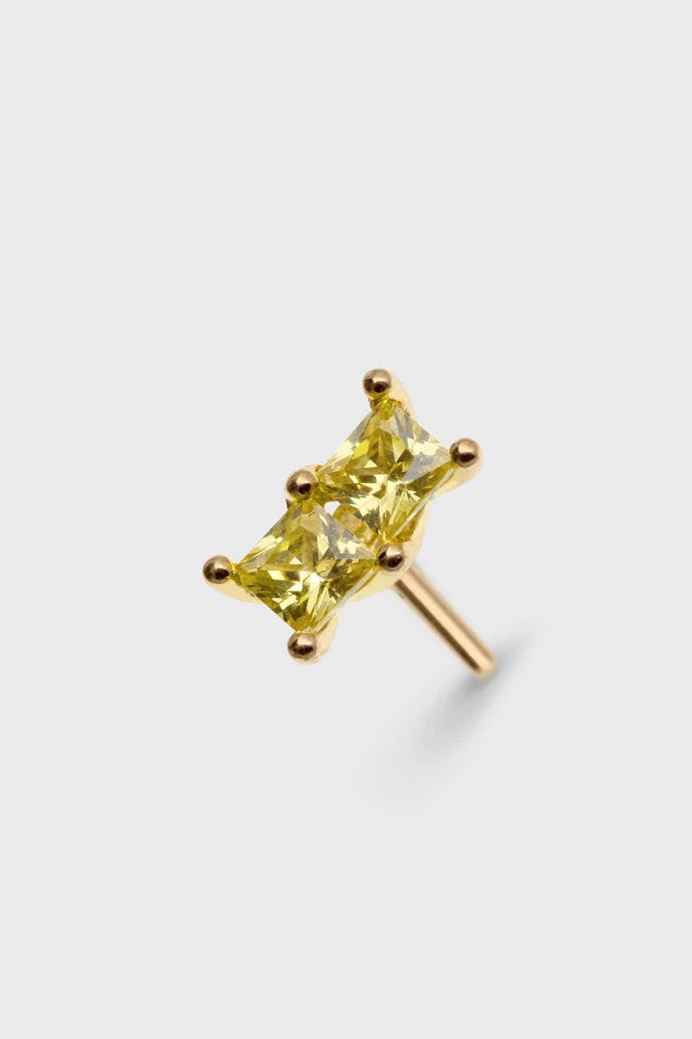 Drifter 14 – Solid Gold Statement Stud, Honey