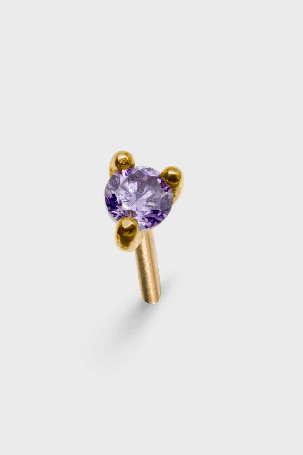Drifter 3 – Solid Gold Statement Stud, Lilac
