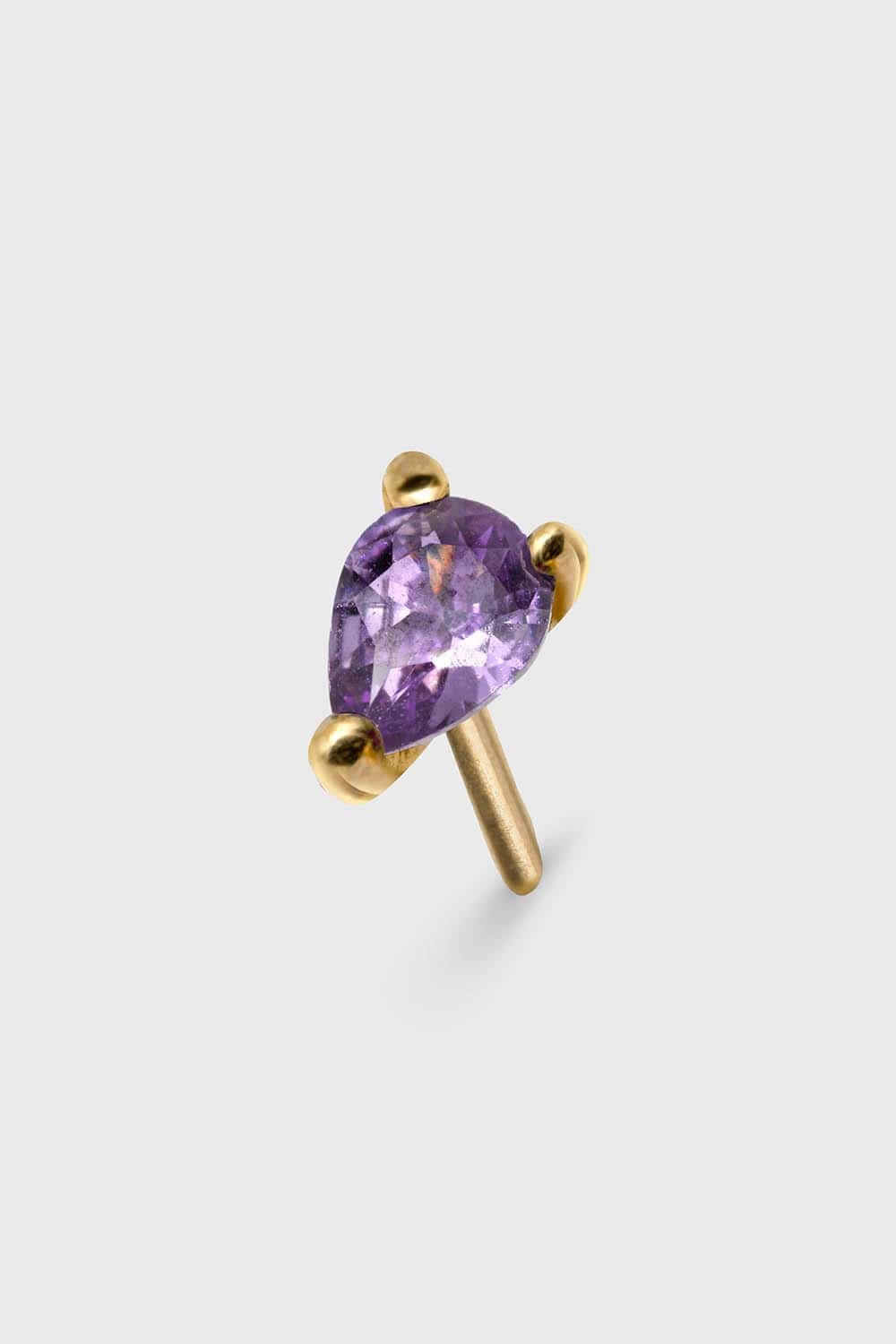 Drifter 7 – Solid Gold Statement Stud, Lilac