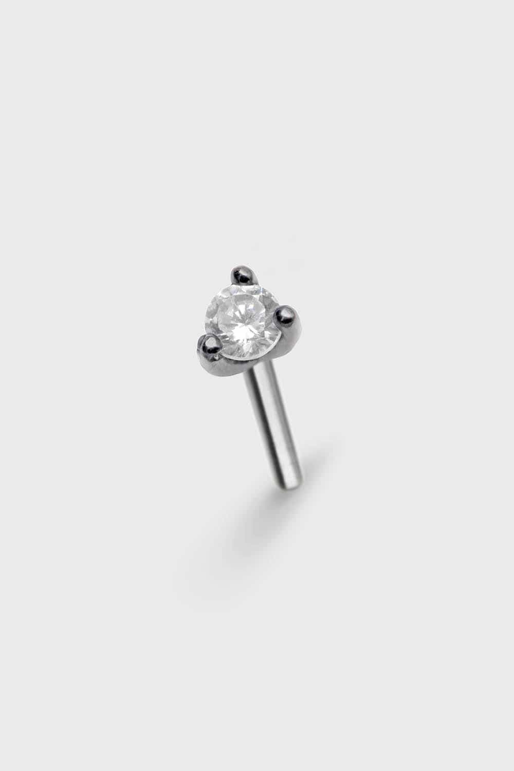 Drifter 4 – Solid Gold Statement Stud, Clear