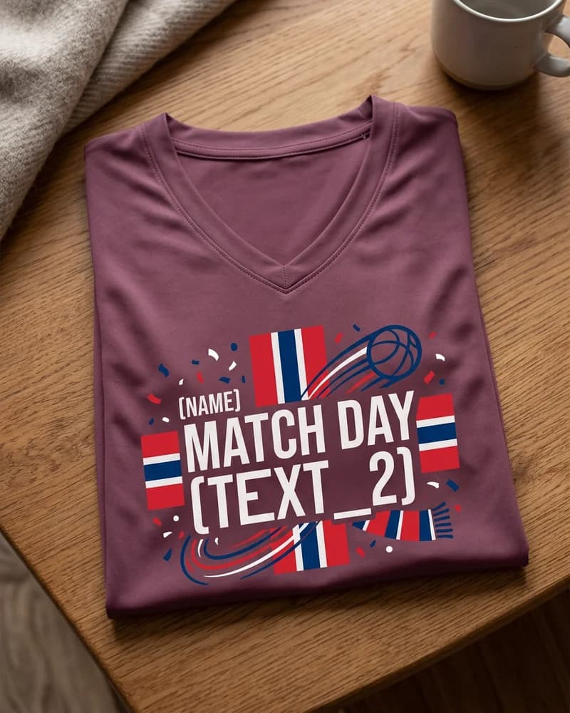 Norway Match Day Colors Women'S Performance V-Neck T-Shirt