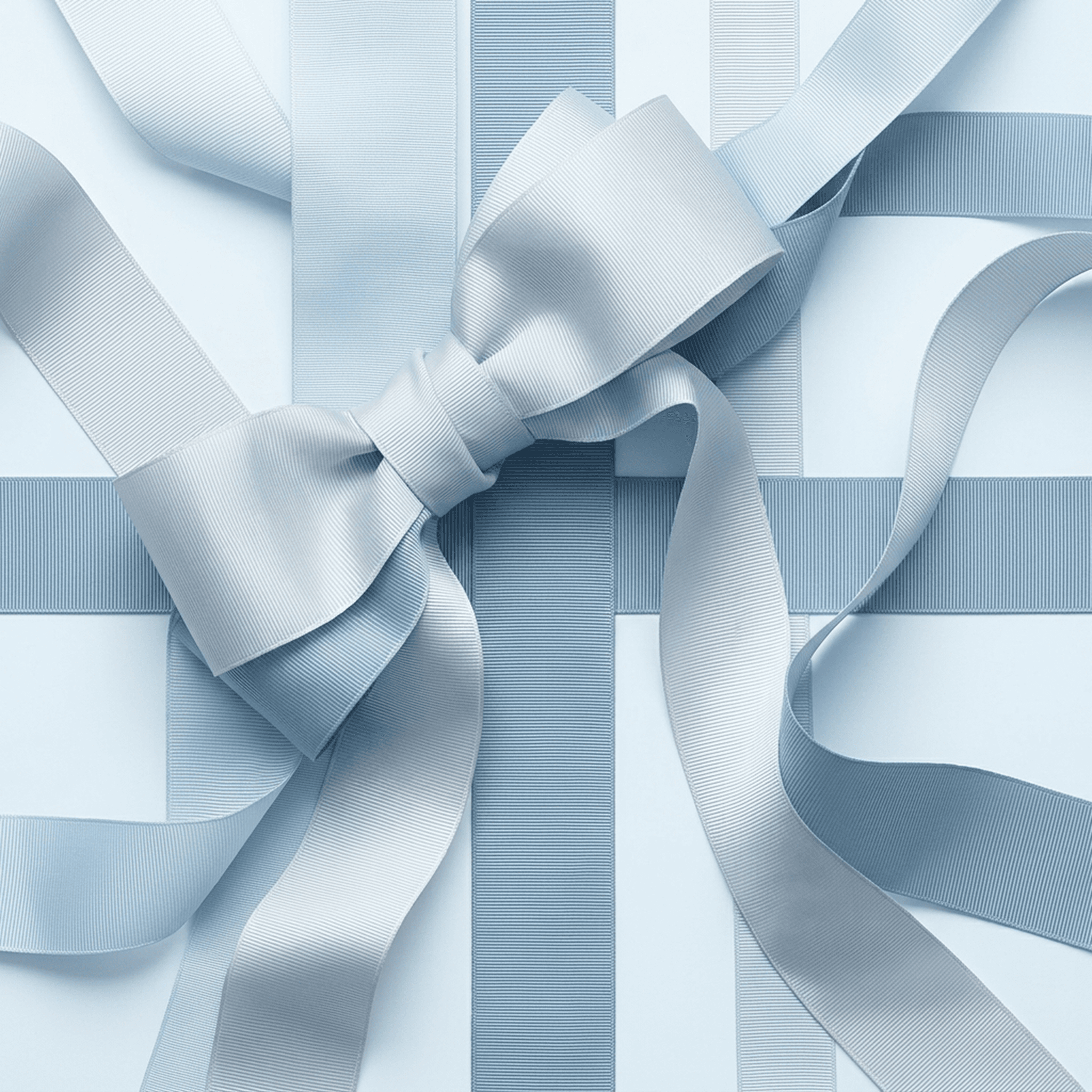 Arctic Ice Ribbon Strap Bow case — AirTag Holder