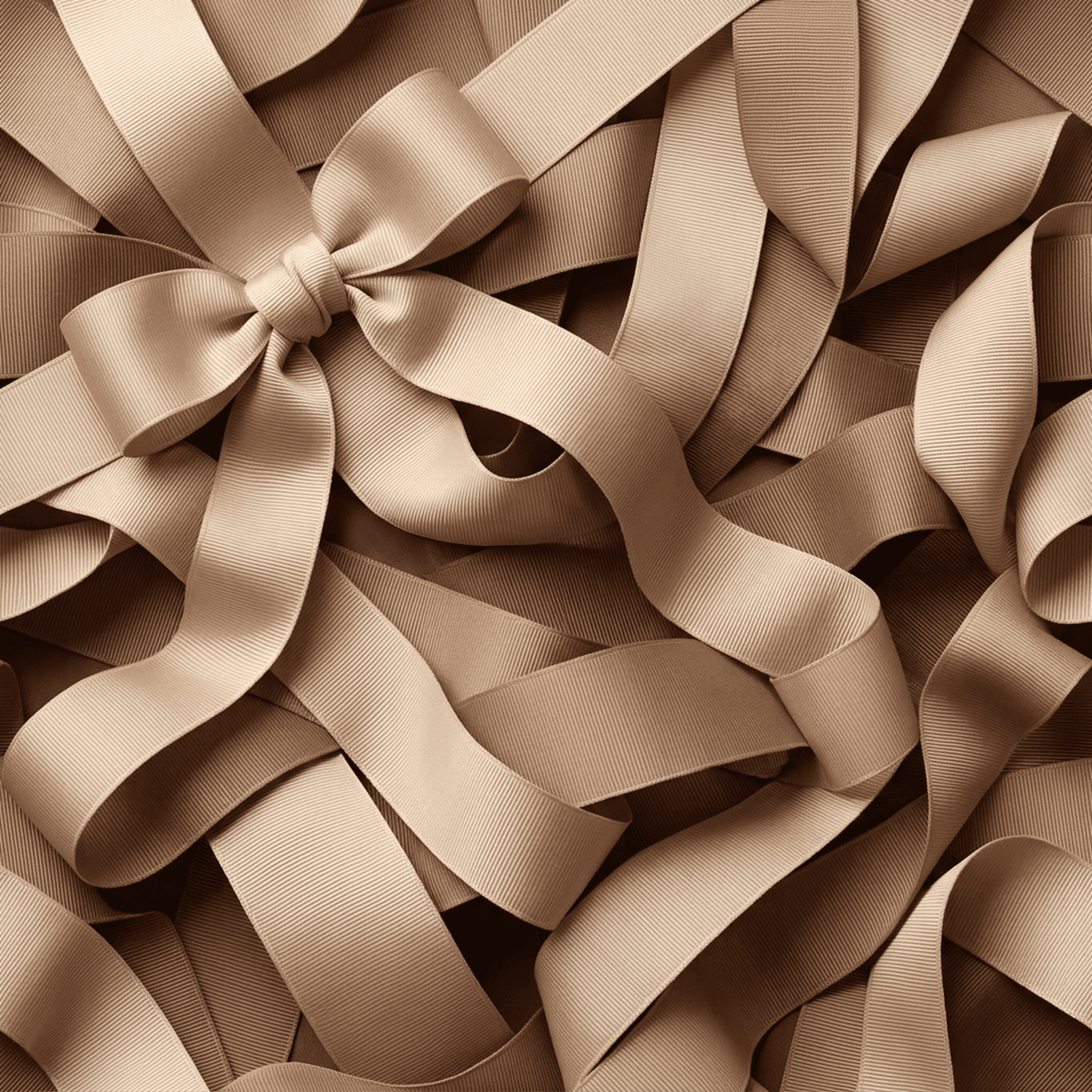 Beige Ribbon Strap Bow case — AirTag Holder