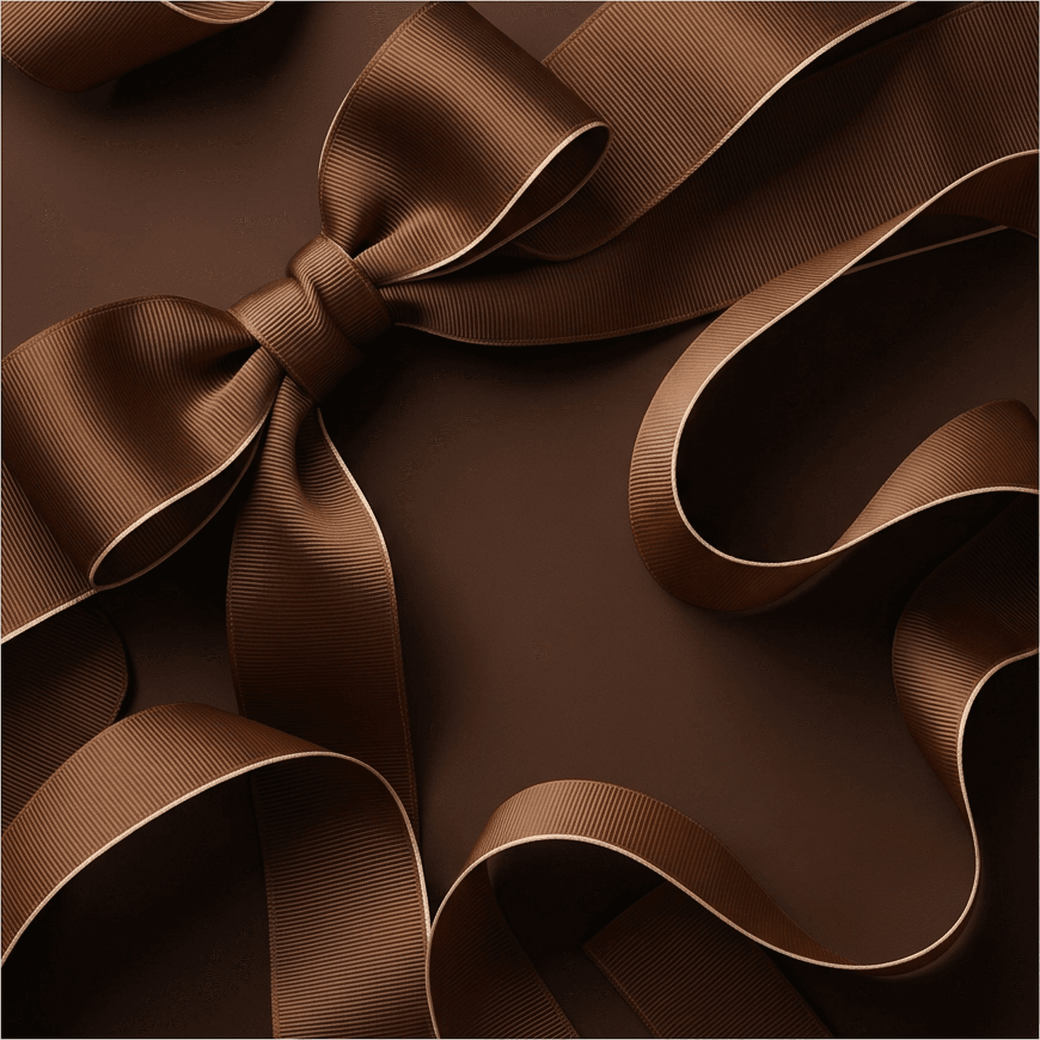 Brown Ribbon Strap Bow case — AirTag Holder