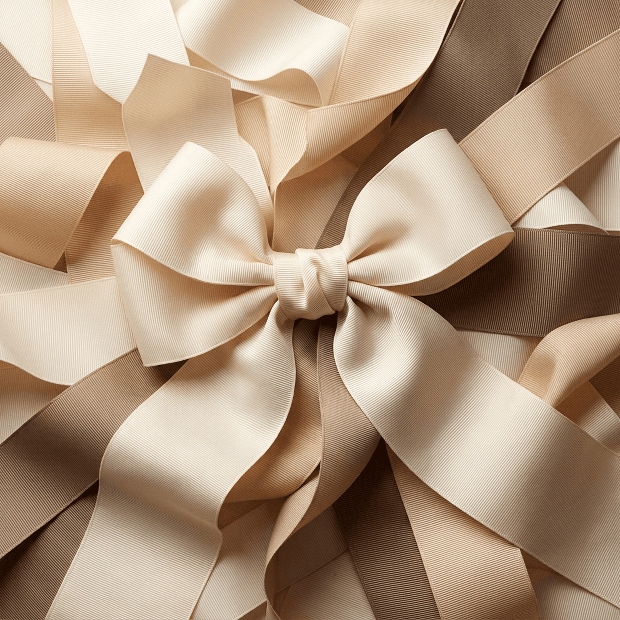 Ivory Ribbon Strap Bow case — AirTag Holder