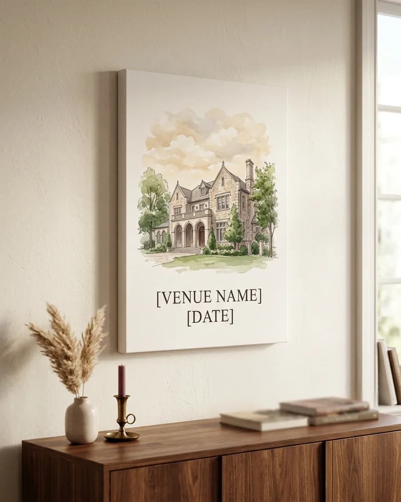 Personalized Wedding Venue Gallery Canvas