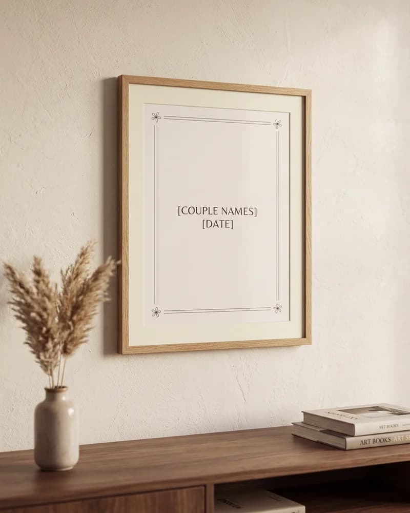 Personalized Anniversary Names Wall Poster