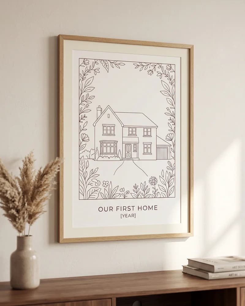 Personalized First Home Portrait Wall Poster