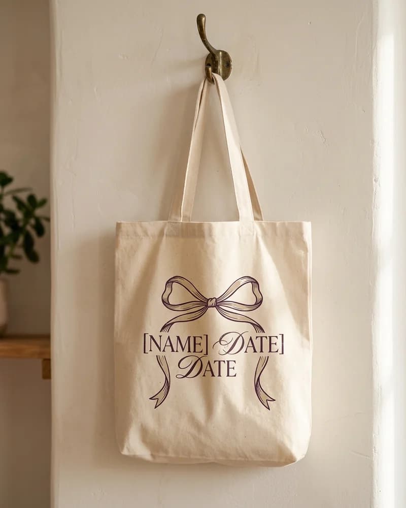 Personalized Bridesmaid Canvas Tote
