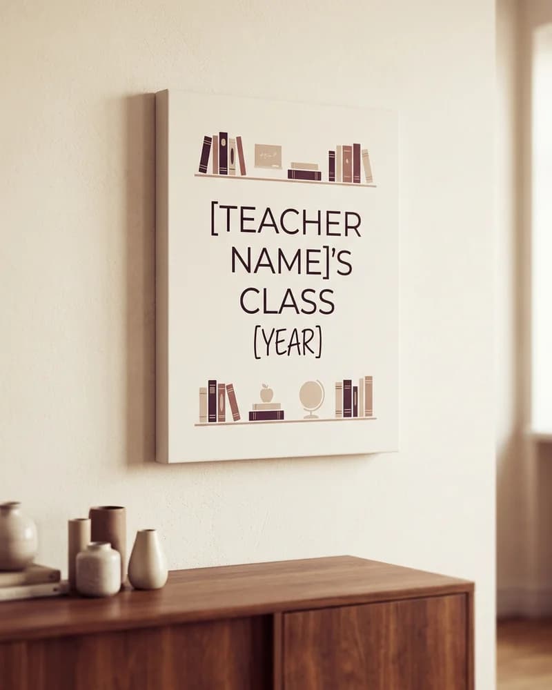 Personalized Teacher Class Gallery Canvas