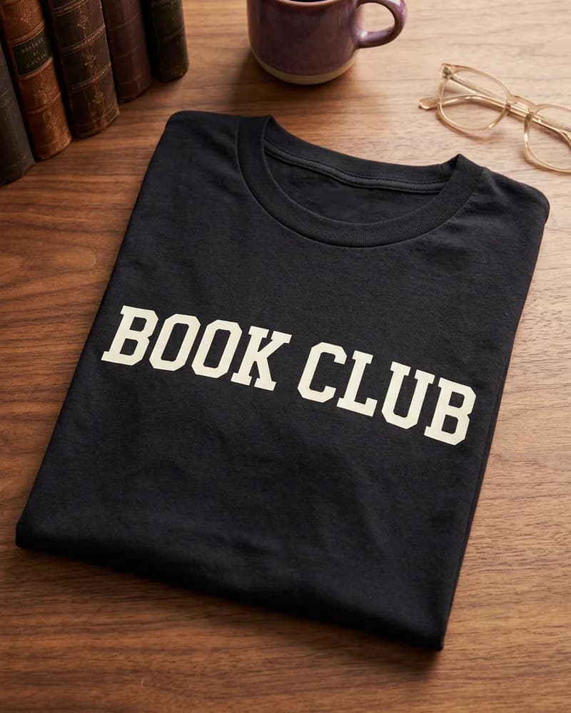 Book Club black tee