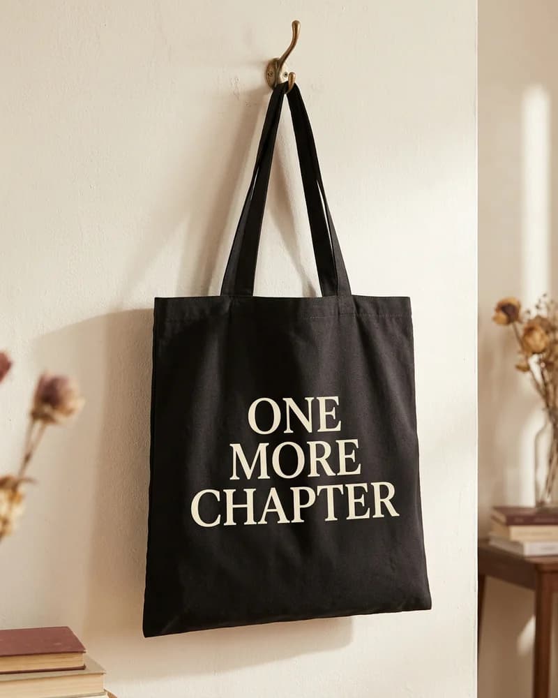 One More Chapter black tote