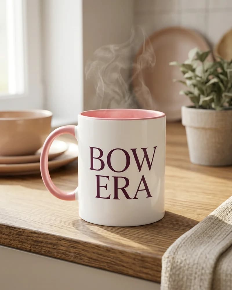Bow Era pink mug