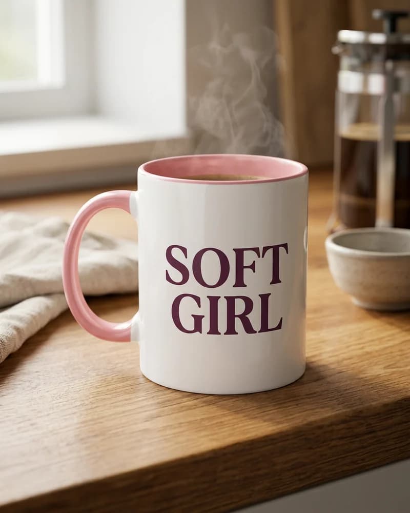 Soft Girl pink mug