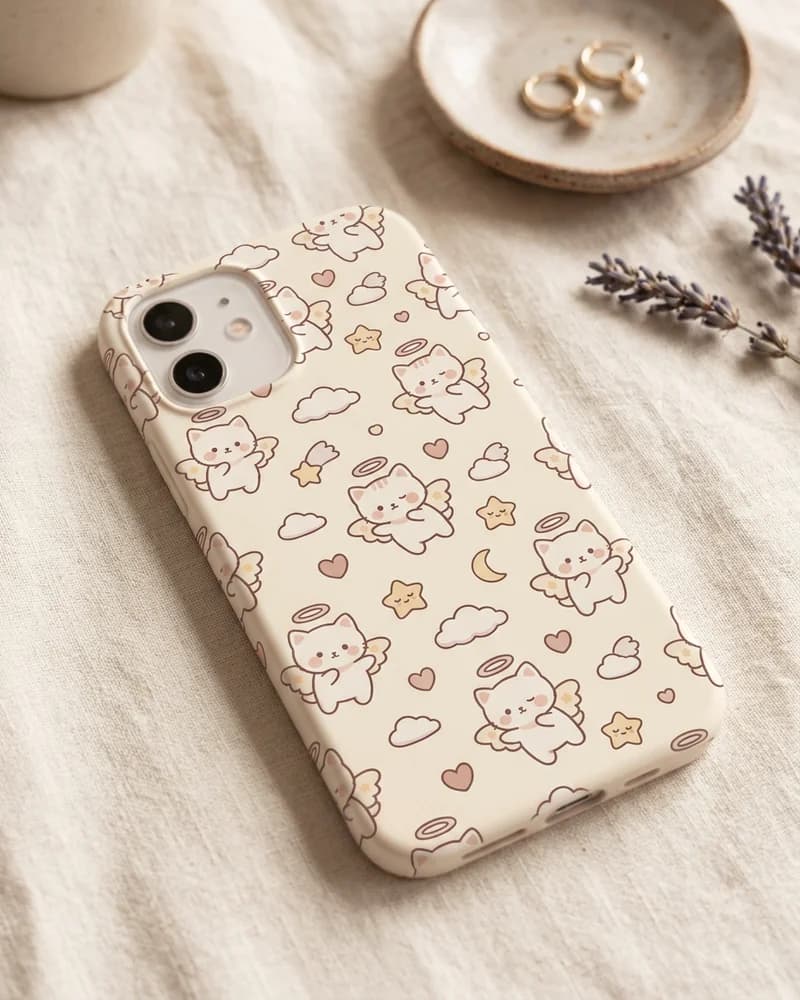 Angel kitten star wings case