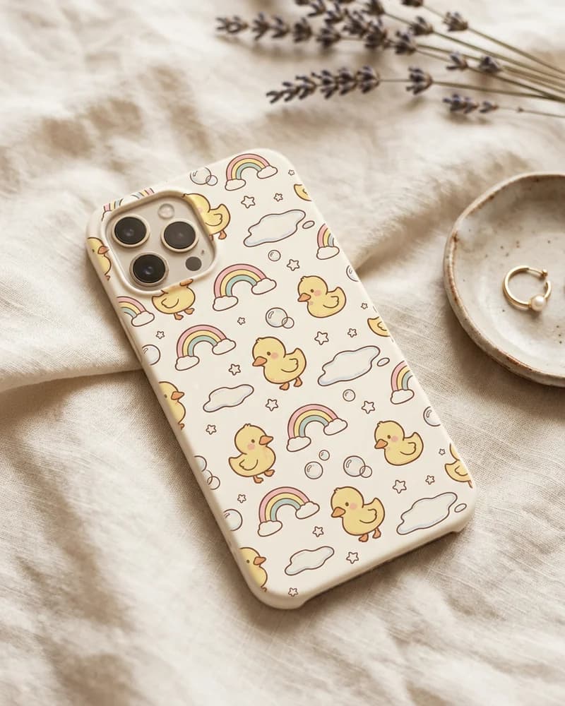 Duckling rainbow bubbles case