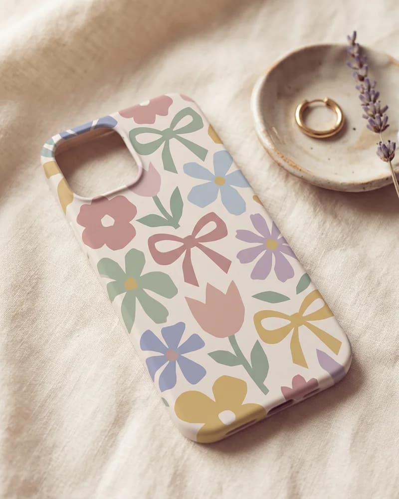 Cut-out floral blocks case