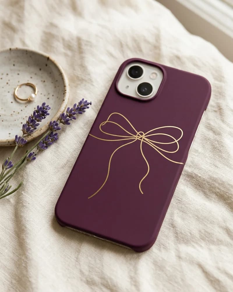 Gilded line bow case