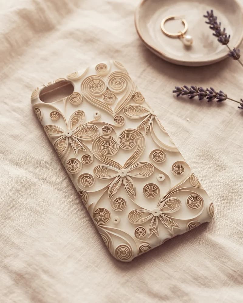 Paper quilling hearts case
